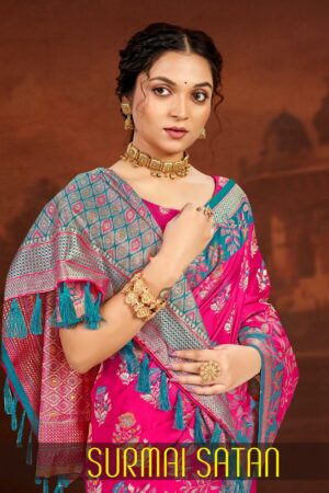 Home Rehmat Boutique Buy Ethnic Suits Online for Weddings Bunawat - Surmai Satan Sangam Prints Satin Silk Woven Work Traditional Saree Rehmat Boutique bunawat surmai satan sangam prints satin silk woven work traditional saree 2026 02 16 16 05 52.jpg