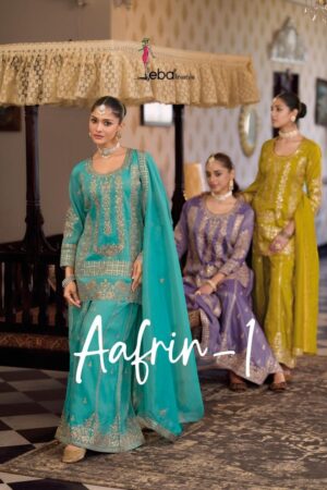 Home Rehmat Boutique Buy Ethnic Suits Online for Weddings eba lifestyle aafrin vol 1 series 1851-1853 Simar readymade suit Rehmat Boutique