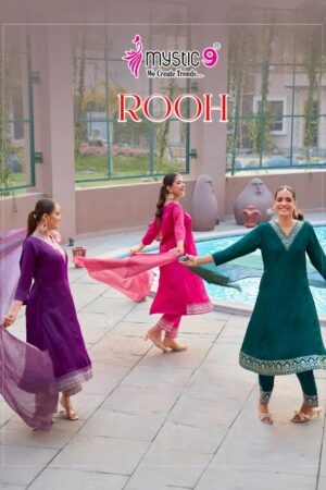 Home Rehmat Boutique Buy Ethnic Suits Online for Weddings mystic9 rooh vol 1 series 1001-1008 roman glass readymade suit Rehmat Boutique