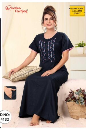 Home Rehmat Boutique Buy Ethnic Suits Online for Weddings ruchee fashion alpine 4131-4140 fully stitch plain long nighty Rehmat Boutique