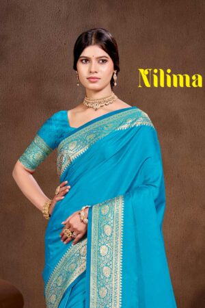 Home Rehmat Boutique Buy Ethnic Suits Online for Weddings Sangam Prints Bunawat - Nilima series 1001-1004 Silk Woven Work Traditional Saree Rehmat Boutique